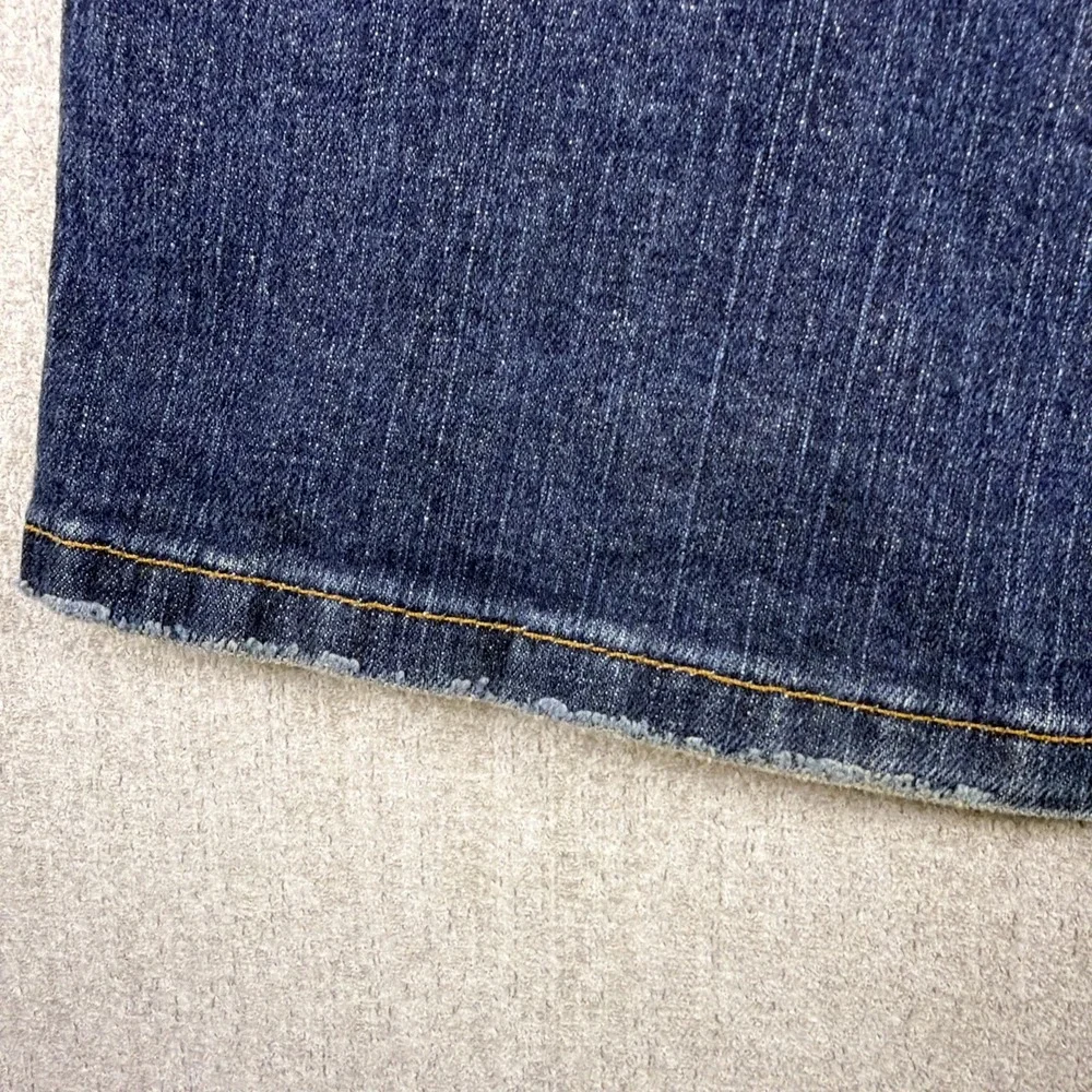 Lucky Brand Jeans Womens 8 Easy Rider Mid Rise‎ Stretch Distressed Blue Denim